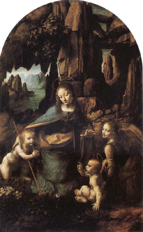 LEONARDO da Vinci Virgin of the Rocks oil painting picture